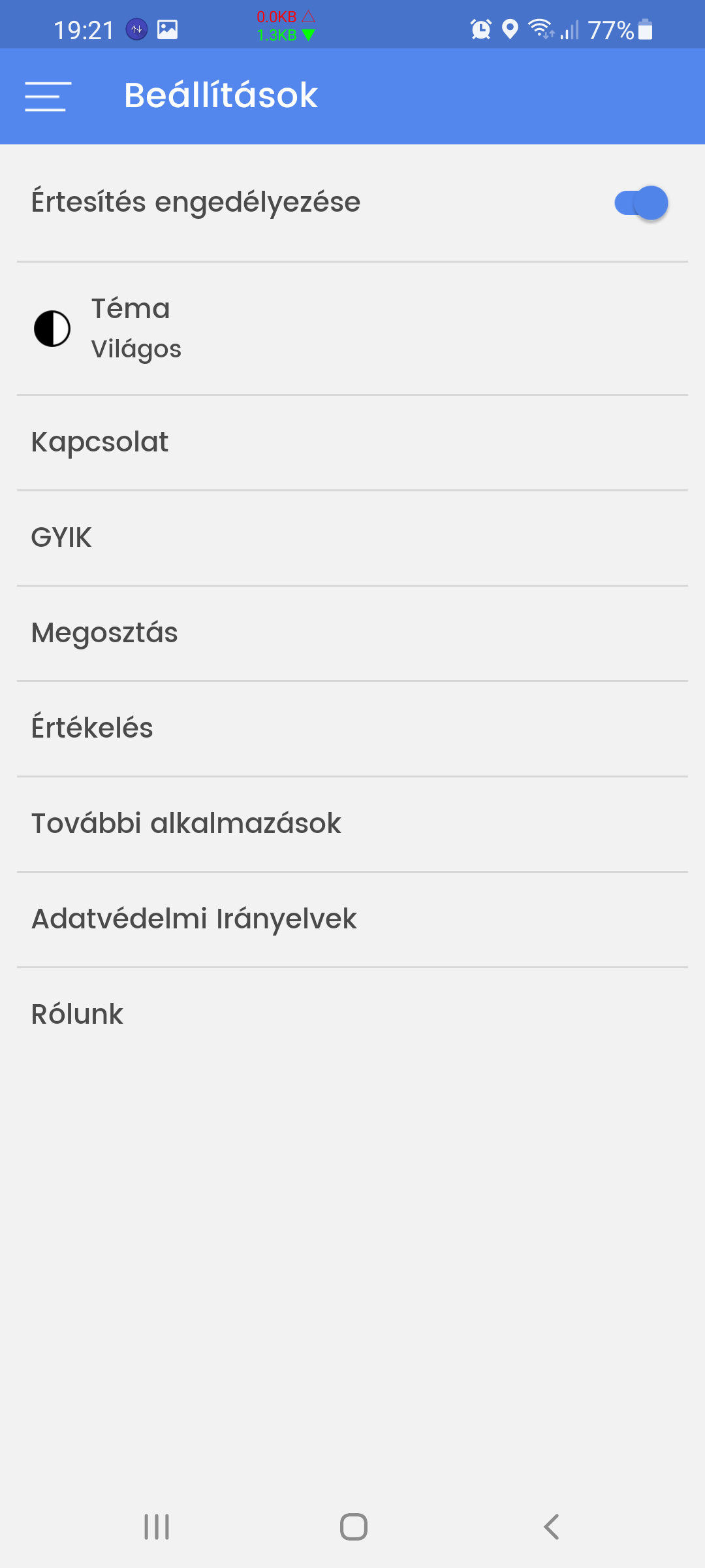 Beállítások